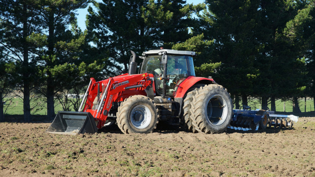 Обои картинки фото massey ferguson 7619 tractor, техника, тракторы, тяжелый, колесный, трактор