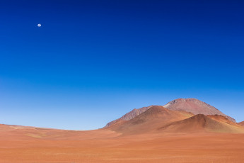 Картинка природа горы луна небо пустыня песок