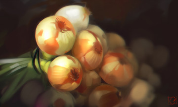 Картинка рисованное еда лук