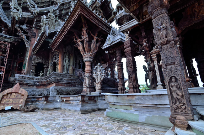 Обои картинки фото города, - исторические,  архитектурные памятники, паттайя, таиланд, святилище
