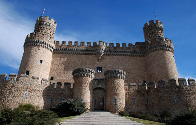 Обои картинки фото castillo de los mendoza, города, замки испании, замок
