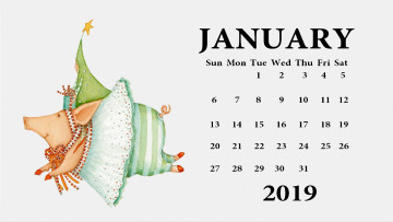 Картинка календари праздники +салюты юбка поросенок звезда свинья