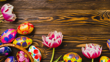 Картинка праздничные пасха яйца праздник цветы