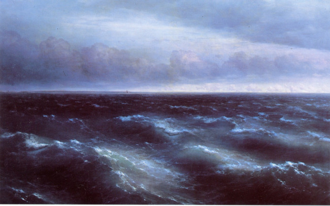 Обои картинки фото 15, Черное, море, рисованные, живопись