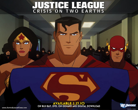 Обои картинки фото лига, справедливости, кризис, на, двух, землях, мультфильмы, justice, league, crisis, on, two, earths