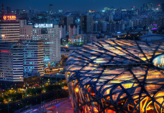Картинка beijing china города пекин китай ночной город здания