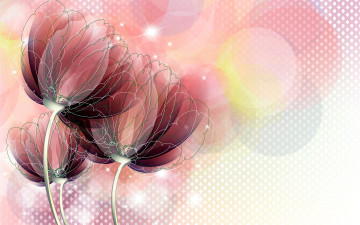 Картинка векторная+графика цветы тюльпаны рисунок фон