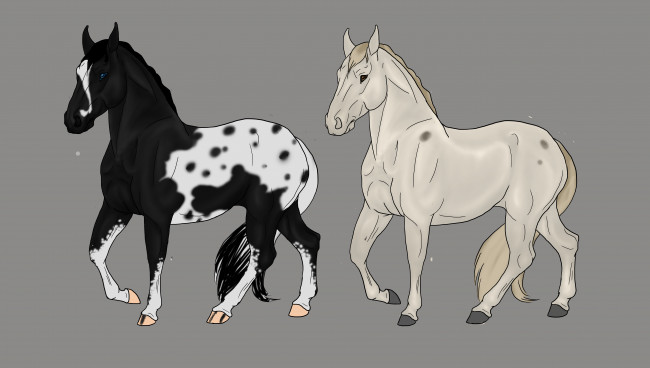 Обои картинки фото рисованное, животные,  лошади, лошади, фон