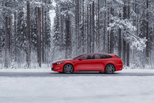 Обои картинки фото автомобили, kia, sportspace, concept, 2015г, красный