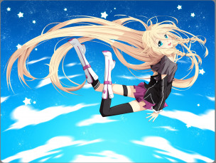 Картинка аниме vocaloid арт девушка небо