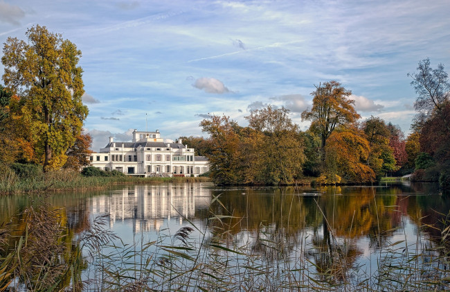 Обои картинки фото soestdijk palace, города, - пейзажи, парк, пруд, дворец