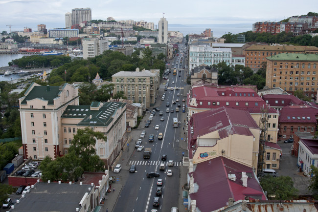 Обои картинки фото владивосток, города, - панорамы, светланская, улица