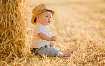 Картинка разное дети ребенок шляпа сено