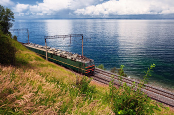 Картинка техника электровозы байкал россия oзеро поезда железные дороги