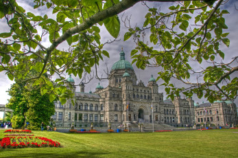 Картинка канада victoria parliament города здания дома ландшафт здание