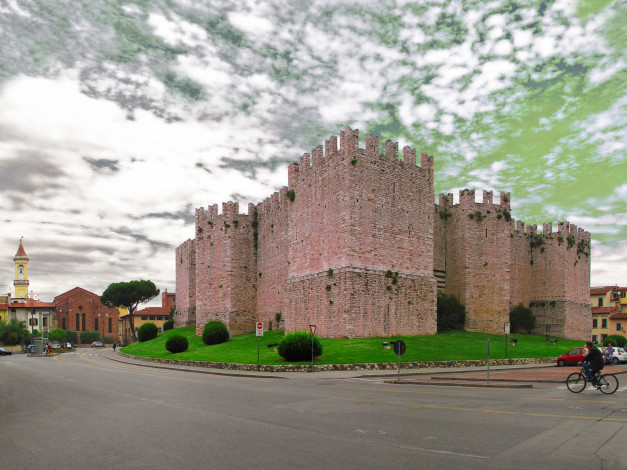 Обои картинки фото италия, тоскана, прато, замок, города, дворцы, замки, крепости