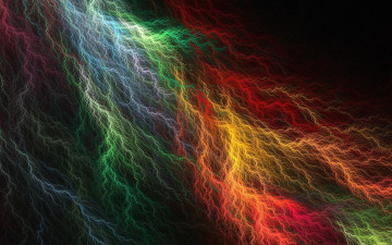 Картинка 3д+графика abstract+ абстракции фон разноцветье сполохи молнии