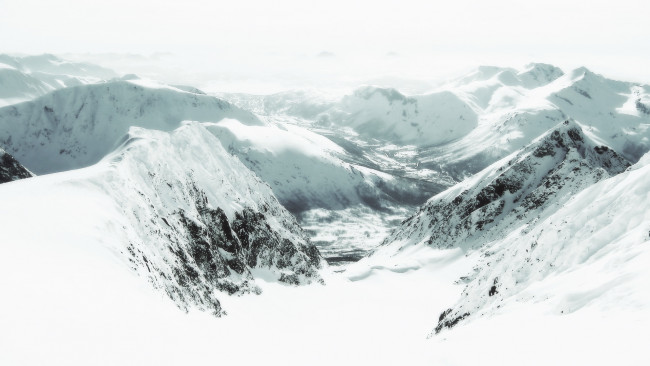 Обои картинки фото 3д графика, nature, landscape , природа, горы, снег