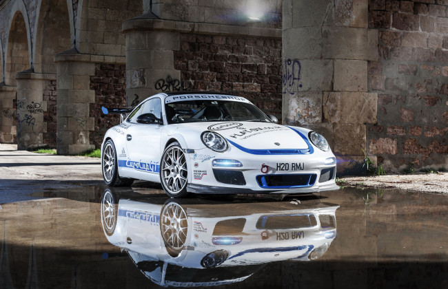 Обои картинки фото 2014 porsche 911 turbo , techart, автомобили, porsche, тюнинг, белый
