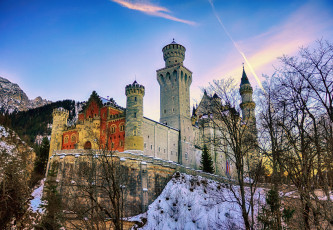 обоя neuschweinstein castle, города, замок нойшванштайн , германия, башни, стены, замок