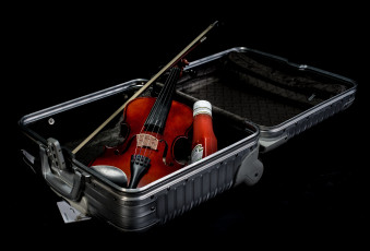 обоя музыка, -музыкальные инструменты, скрипка, кейс