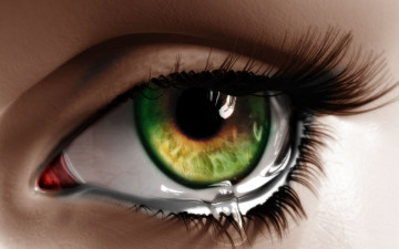 Картинка рисованное -+другое глаз зелёный