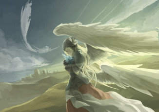 Картинка аниме ангелы +демоны avamone ангел