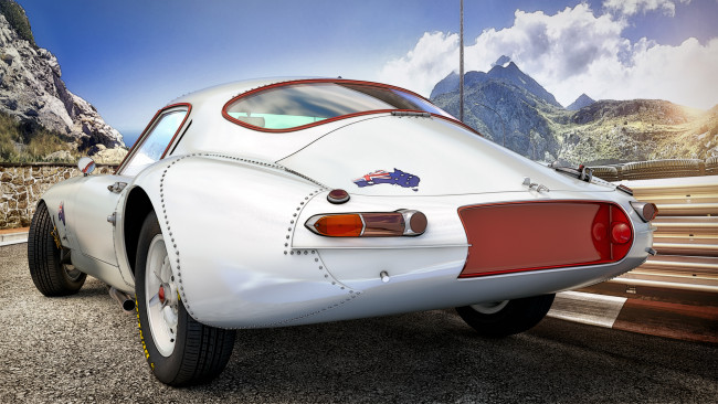 Обои картинки фото автомобили, 3д, jaguar, 1963г