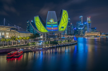 Картинка singapore города сингапур+ сингапур огни ночь