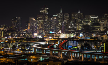 Картинка города сан-франциско+ сша сан-франциско калифорния ночь огни