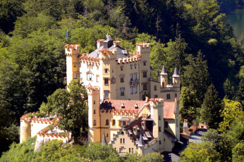 Картинка castle+hohenschwangau города замки+германии castle hohenschwangau