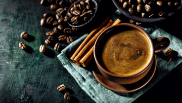 Картинка еда кофе +кофейные+зёрна корица зерна эспрессо