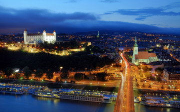 обоя города, братислава , словакия, панорама