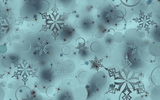 Обои картинки фото векторная графика, графика , graphics, круги, текстура, снежинки, фон, digital, snowflakes