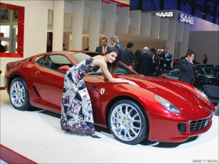 обоя ferrari, 599, gtb, fiorano, автомобили, авто, девушками