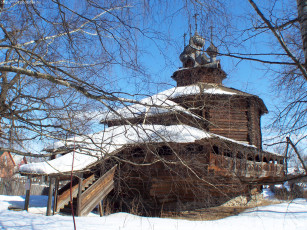 Картинка кострома музей деревянного зодчества зима города православные церкви монастыри
