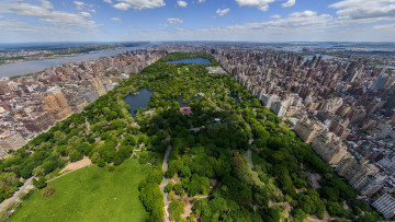 Картинка new york city города нью йорк сша парк пейзаж здания