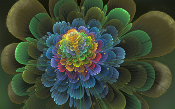 Картинка 3d 3д графика flowers цветы фрактал