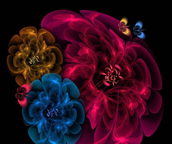 Обои картинки фото 3д, графика, flowers, цветы, узор, лепестки, фон