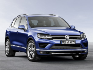 Картинка автомобили volkswagen 2014 v6 tdi синий touareg