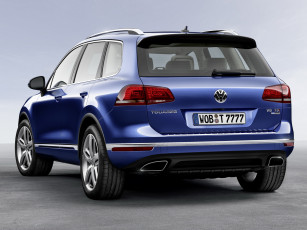 Картинка автомобили volkswagen touareg v6 tdi синий 2014