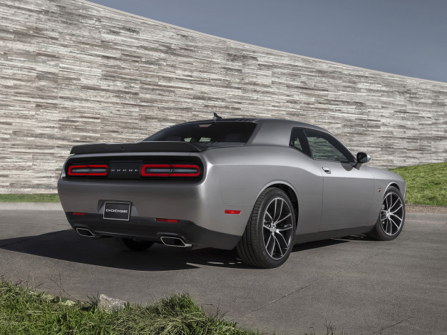 Обои картинки фото автомобили, dodge, темный, lc, scat, pack, shaker, 2015г, hemi, 392, challenger