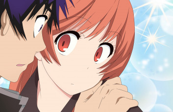 Картинка аниме nisekoi фон взгляд девушка