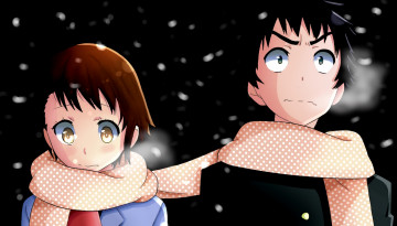 Картинка аниме nisekoi фон взгляд девушки