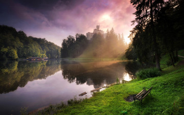 Картинка природа реки озера озеро замок