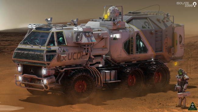 Обои картинки фото фэнтези, транспортные средства, isolate, 2399, rover, пустыня, автомобиль