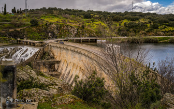 Картинка города -+пейзажи эль вильяр водохранилище река лозоя пиренейский полуостров испания