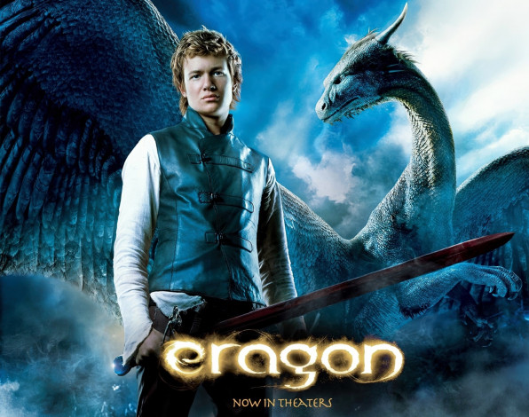 Обои картинки фото кино фильмы, eragon, парень, меч, дракон