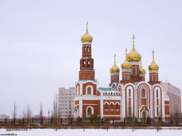 Обои картинки фото омск, собор, 2000, христьянсва, на, руси, города, православные, церкви, монастыри