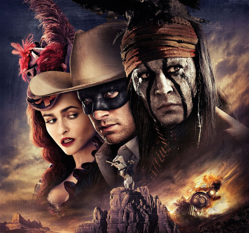 Обои картинки фото the, lone, ranger, кино, фильмы, armie, hammer, johnny, depp, helena, bonham, carter